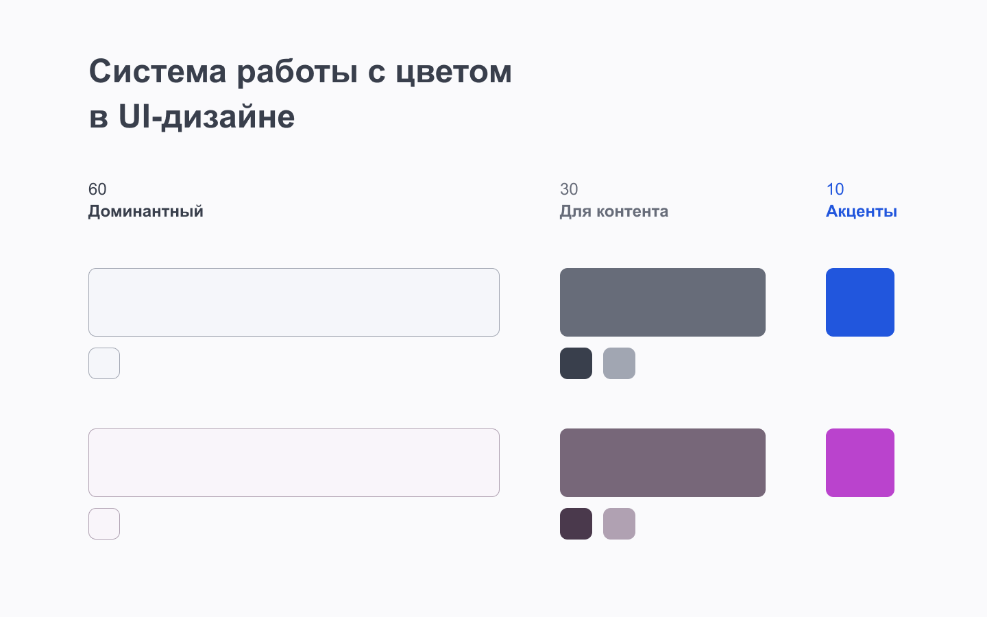 Пример структуры цвета для интерфейсов