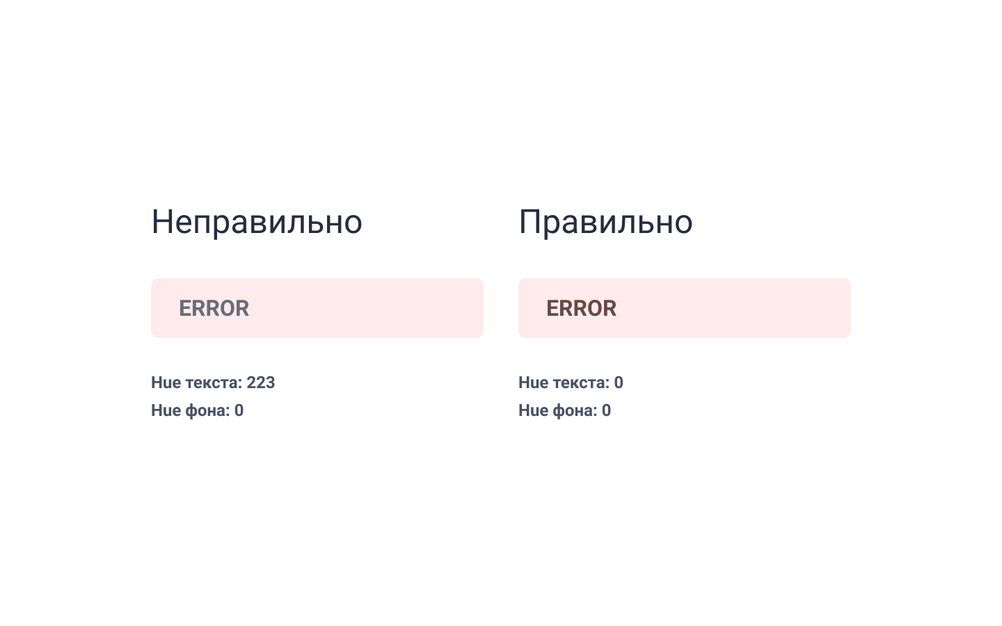 На примере видно наложение цветов с разным показателем Hue, что выглядит не очень