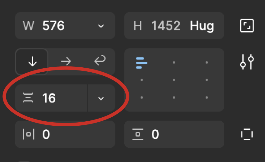 Отступы между элементами внутри Auto Layout